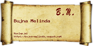 Bujna Melinda névjegykártya